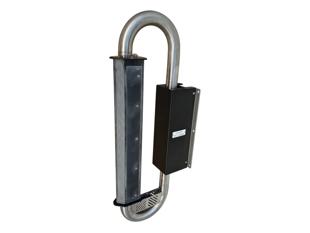 DockMaster pole mounted on a vertical dock structure