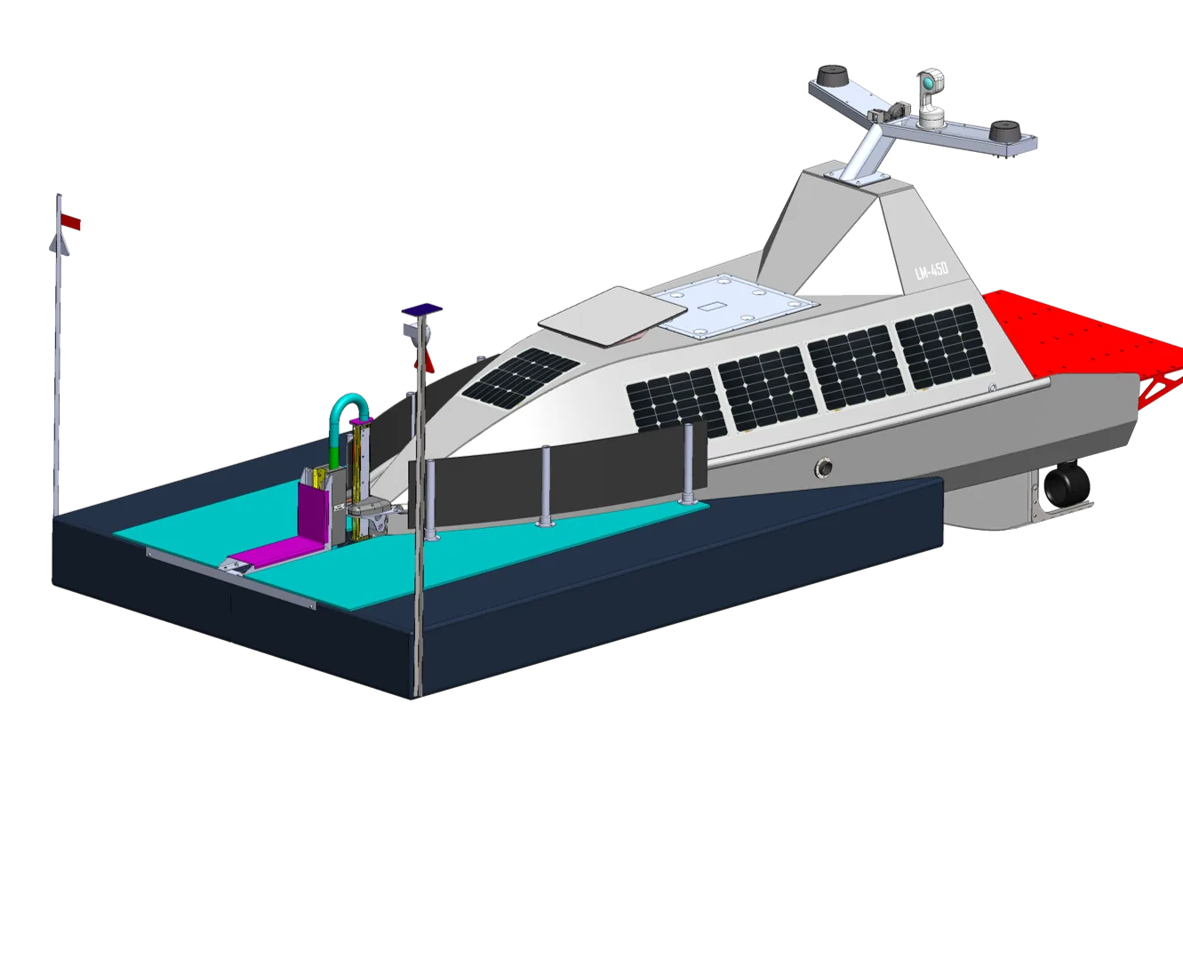 Project-specific docking station concept with an LM450 USV